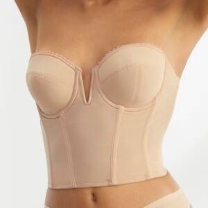 Dominique V-Wire Strapless Low Back Bra - Size 36B